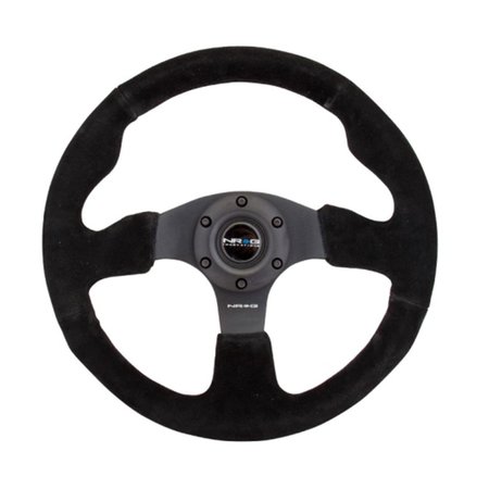 NRG INNOVATIONS NRG Innovations RST-012S 320 mm Race Style Steering Wheel Black Suede with Black Stitch RST-012S